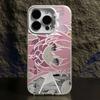 Cute Anime Bocchi The Rock Casing For Iphone 17 16e 16 15 14 13 12 11 Pro Max Plus 17 Air Armor Cartoon Plating Pink Phone Case