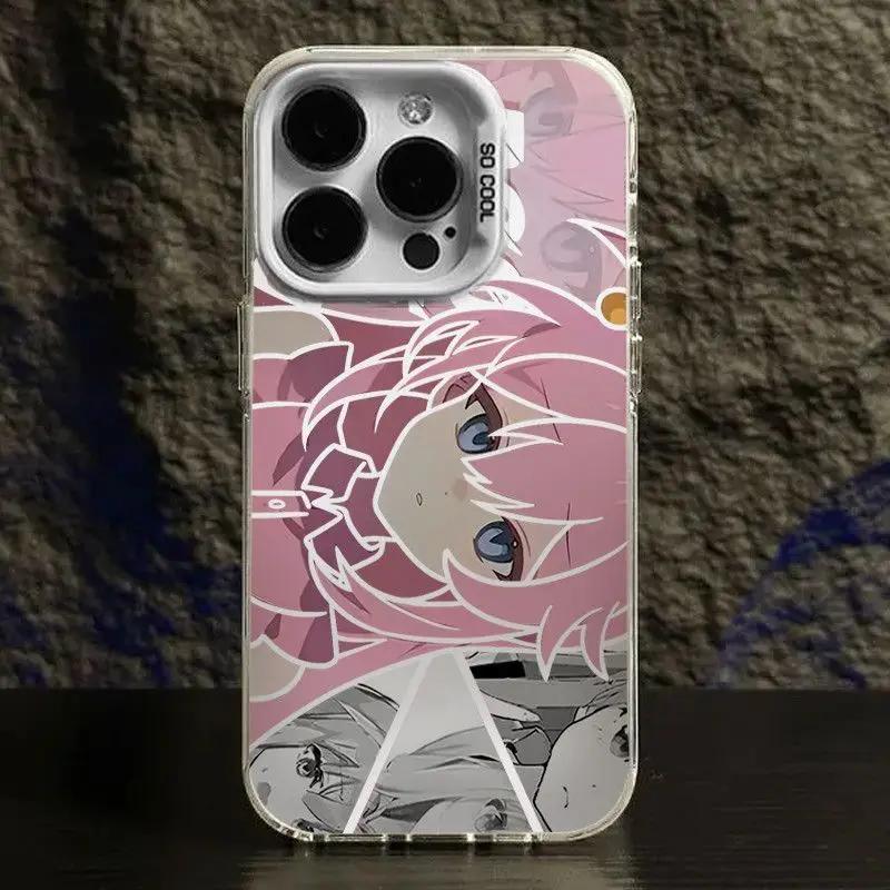 Cute Anime Bocchi The Rock Casing For Iphone 17 16e 16 15 14 13 12 11 Pro Max Plus 17 Air Armor Cartoon Plating Pink Phone Case