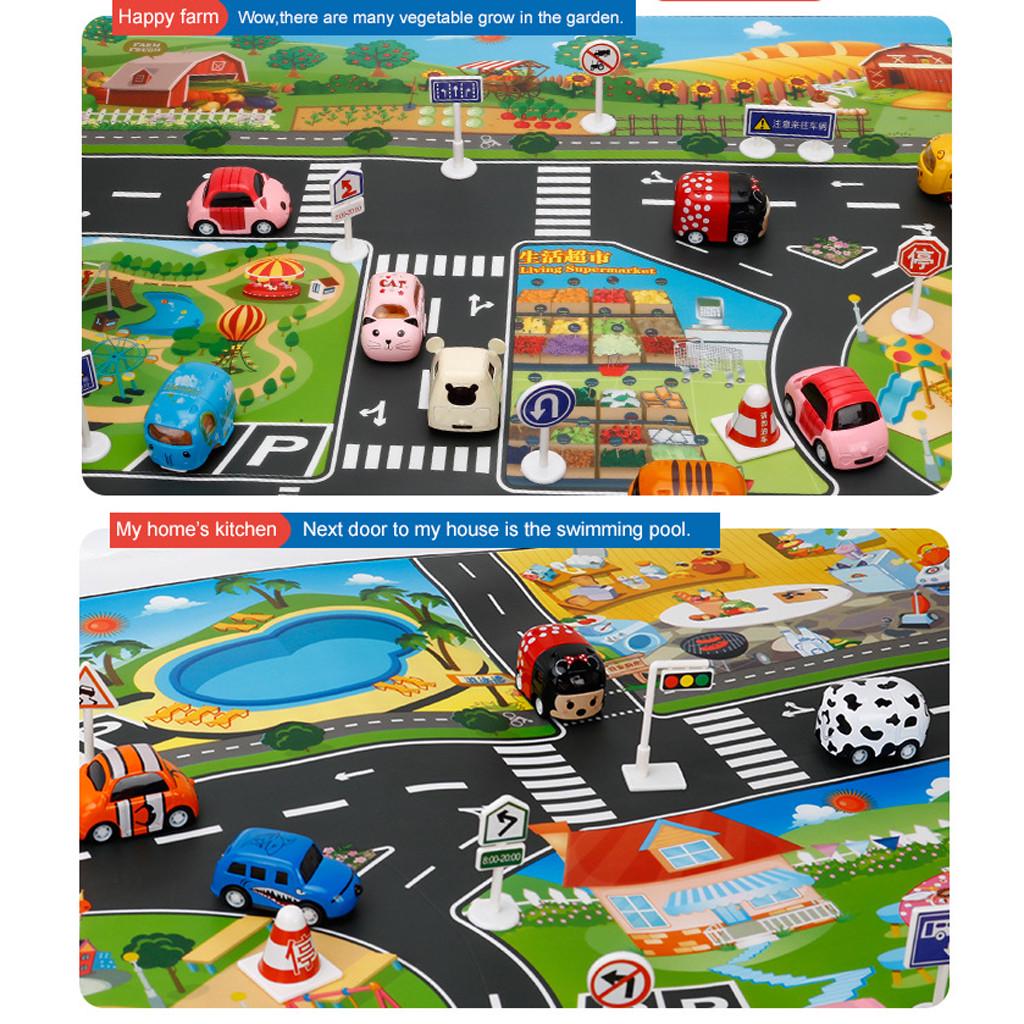 (H20)Bebek Çocuk Yumuşak Pamuklu Mat Emekleme Etkinliği Ebeveyn-Çocuk İnteraktif Oyun Halısı