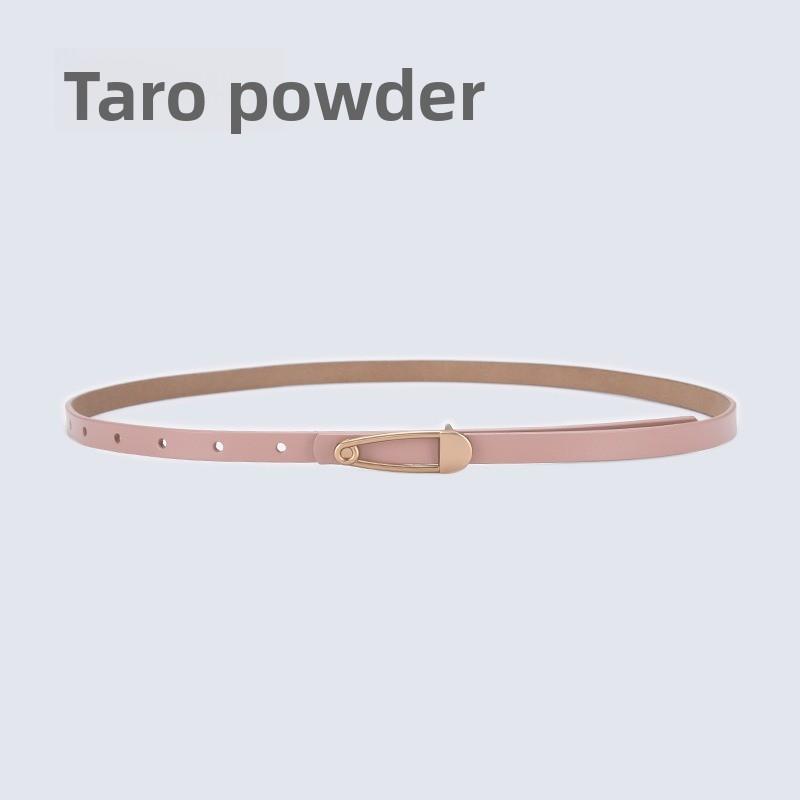 New arrival calfskin belt women's silm pattern thin belt
