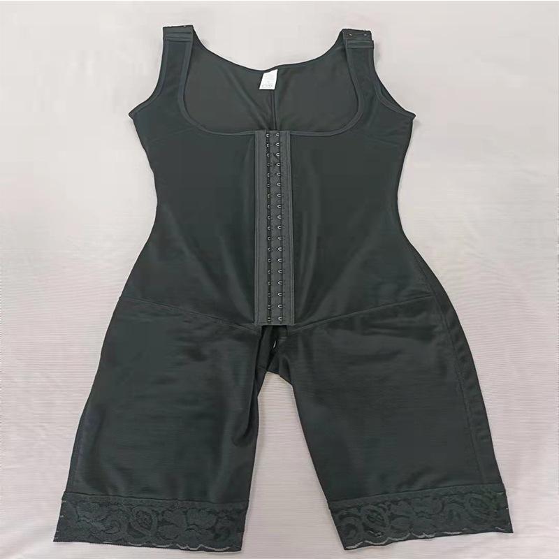 

Европейский и американский кружевной боди для формирования фигуры: Застежка на крючки и петли, Утяжка живота, Подтяжка ягодиц, Облегающий крой, Корректирующее белье с бюстгальтером. XL чёрный