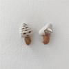 1 Pair Fabric Fabric Mushroom Pin Handmade Handcrafted Pin Premium Woodland Brooch  Bag Accessory