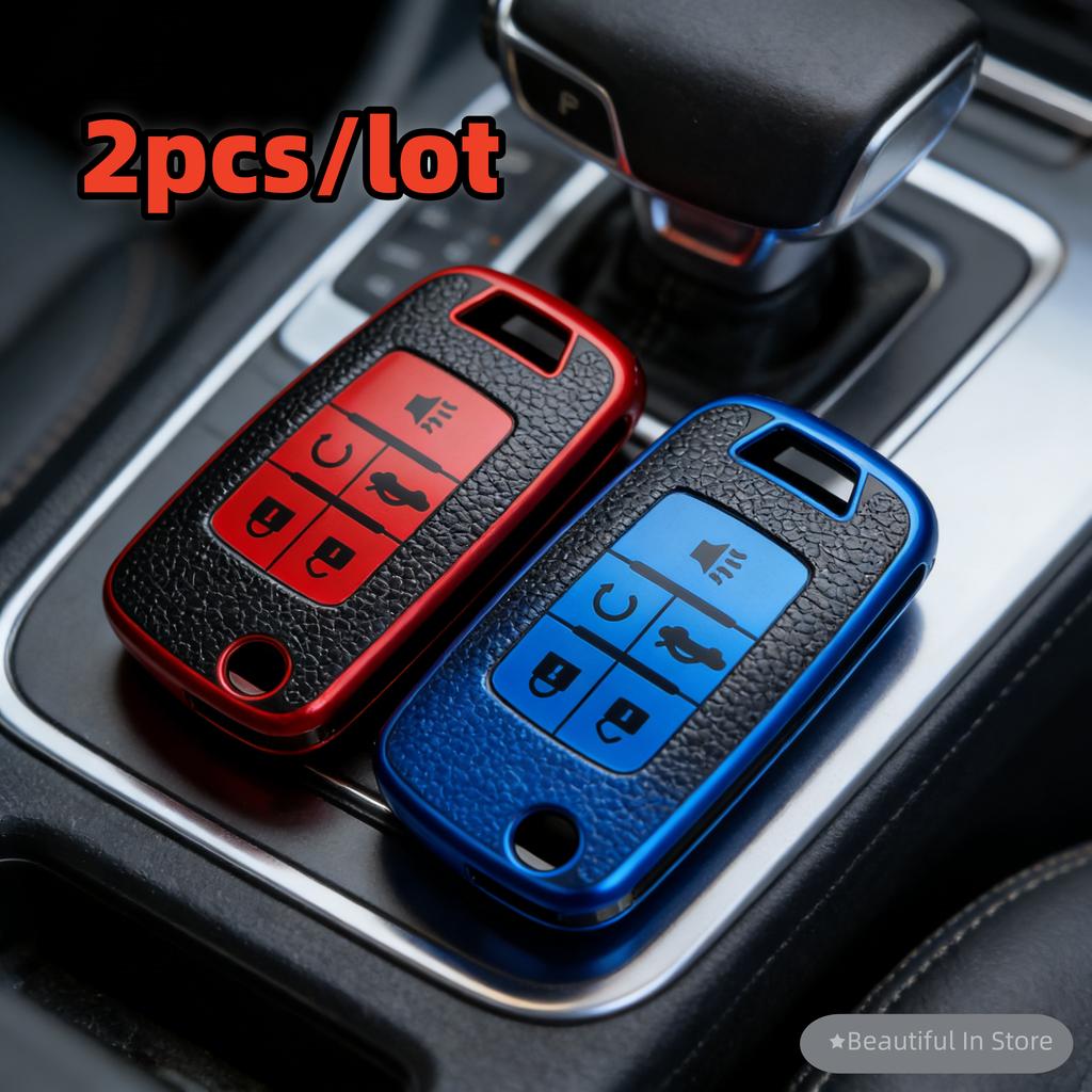 2pcs car key case covers For Chevrolet Equinox Volt Cruze Impala Camaro Garna Yakista AVEO GMC Terrain