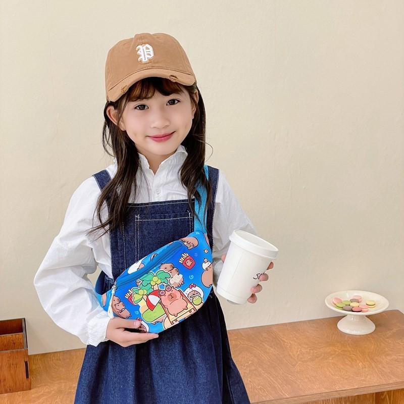 Capybara Crossbody Printed Bags Children Cartoon Outdoor Leisure Waist Pack