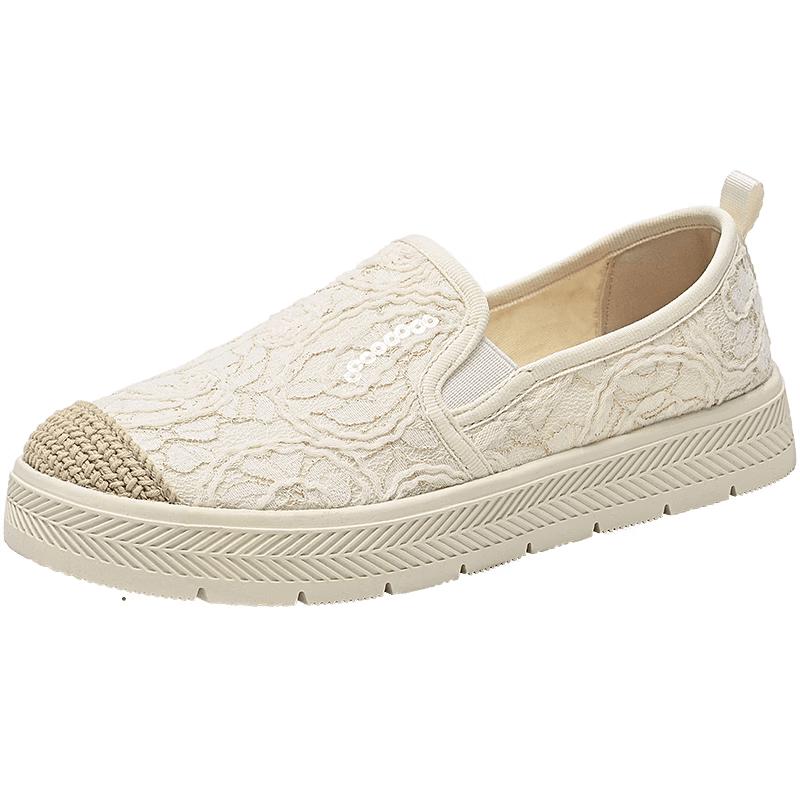 Women s Woven Breathable Slip-On Fisherman Flats 37