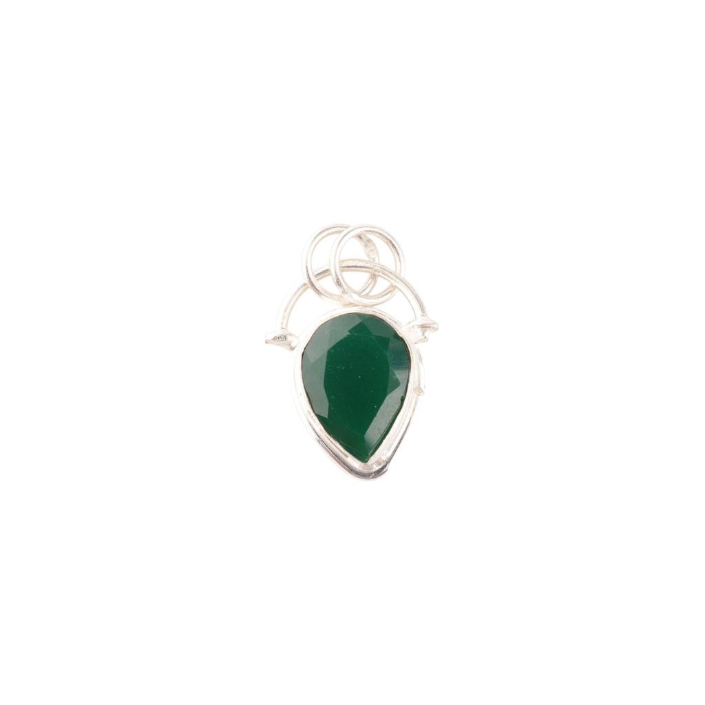 Green Onyx Gemstone 925 Sterling Silver Jewelry Handmade Pendant Bridesmaid Gift PP-56-21