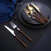 430 Stainless Steel Knife and Fork Spoon Small Waist Wooden Handle Western Tableware Set Portuguese Tableware Steak Knife and Fork