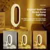 Elegant Water Crystal Night Light With Touch Control For Bedroom And Living Room Decor