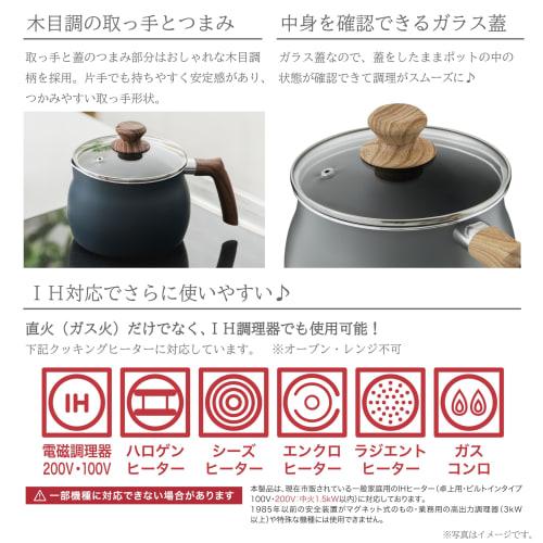 Takeda Corporation [IH Compatible Kettle/Pot] Navy, 17.7 X 25.7 X 19.5 Cm, IH Compatible, Variety Pot L, NVY YMP-25NVY