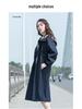 Korean Style Women's Mid-Length Waist-Hugging Waterproof Windbreaker Raincoat for Electric Vehicles