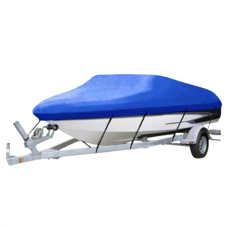 

Universal Waterproof Boat Cover Secure Design Boat Housing for V Hull Fishing Ski Boats Fits 14 to 16 Feet Length синий