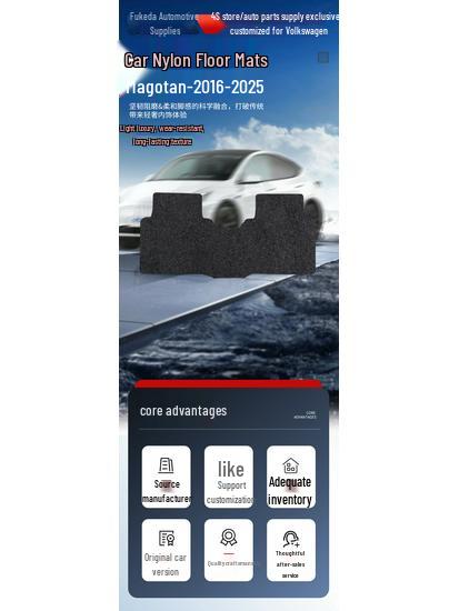 Waterproof Nylon Floor & Trunk Mats for FAW-Volkswagen Magotan (2016-2025)
