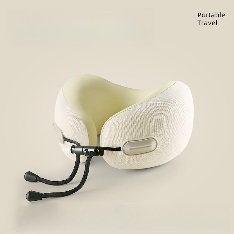 Memory Foam U Shaped Neck Pillow Compact Foldable Travel Pillow for Airplane Nap Neck Support