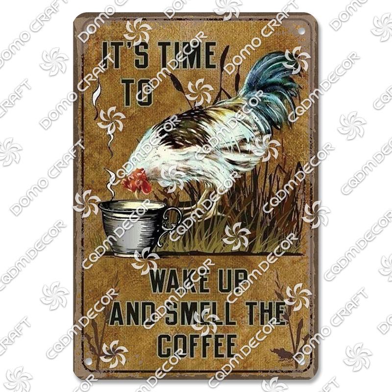 Retro Chicken Poster Metal Tin Signs Rooster Hen Eggs Metal Plate Vintage Wall Decor Club Farm Chicken Coop