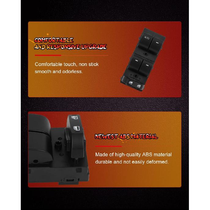 CCIYU Master Power Window Switch Front Left Driver Side Window Control Switch Fit 2009-2019 for Ford Flex 2010-2012 for Ford Taurus Replace OE