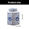 Elegant Blue White Ceramic Ginger Jar Porcelain Temple Jar for Home Decoration and Storage Vase