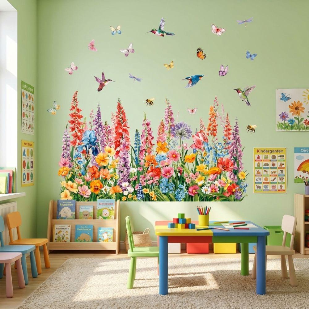 DIY Wall Stickers Colorful Static Adhesive Stickers Fashion Electrostatic Stickers Window