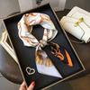 New Chain Tassel Print Square Scarf Luxury Brand Thin Breathable Neck Scarf Boho Style Sunscreen Headscarf For Women