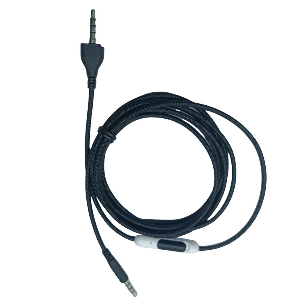 Headset Audio Cable With Inline Volume Control Nylon Braided Aux Cord For Alienware AW920H Enhanced Sound Quality