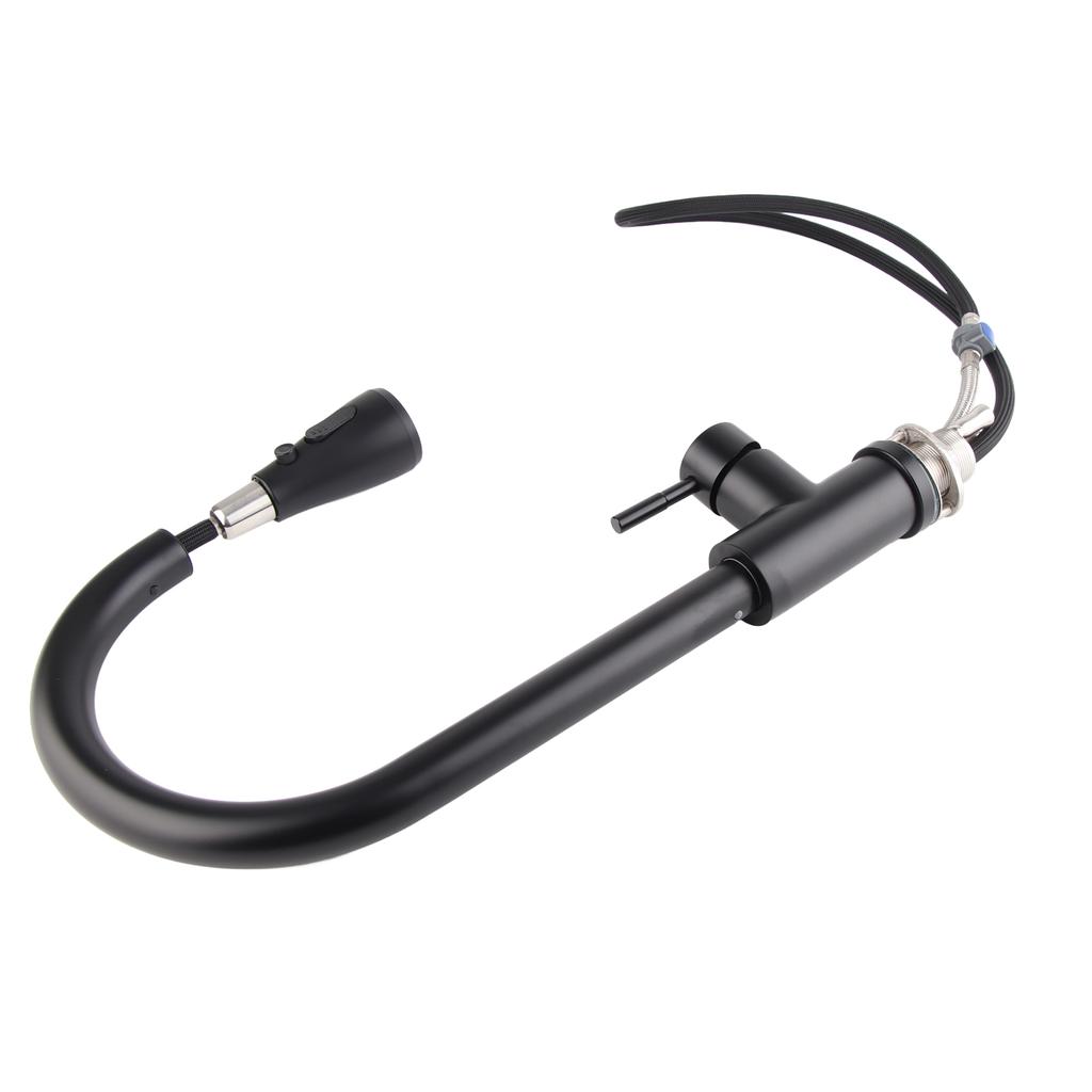 G3/8 Černá tažná kohoutka na teplou a studenou vodu?Teleskopická umyvadlová baterie do kuchyně, koupelny