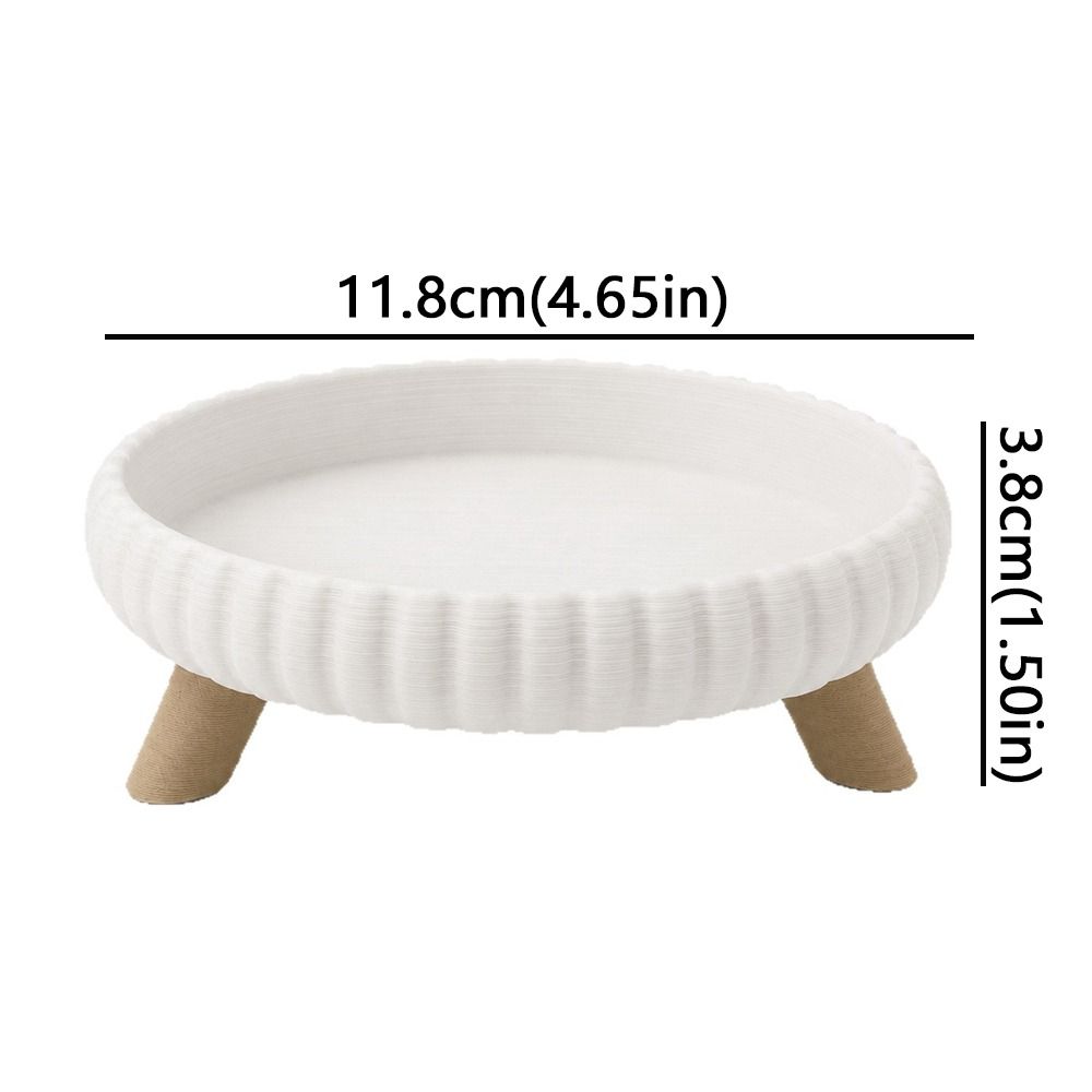 Artistic Three-Legged Storage Tray Round Sundries Storage Dish Catchall Tray Desktop Organizer