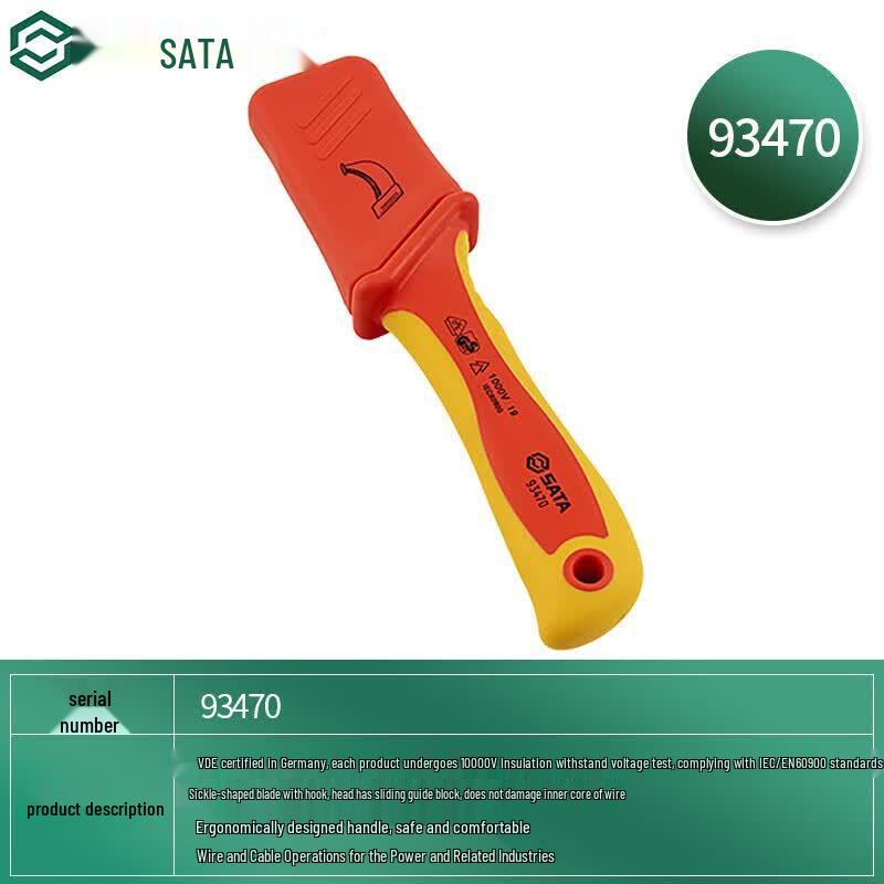 SATA 93471 VDE Insulated Cable Stripping Knife