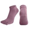 Fünf-Finger-Yogasocken aus gekämmter Baumwolle für Damen, rutschfeste, professionelle Pilatessocken für den Innenbereich, Tanz, Fitness, Sportsocken aus Silikon