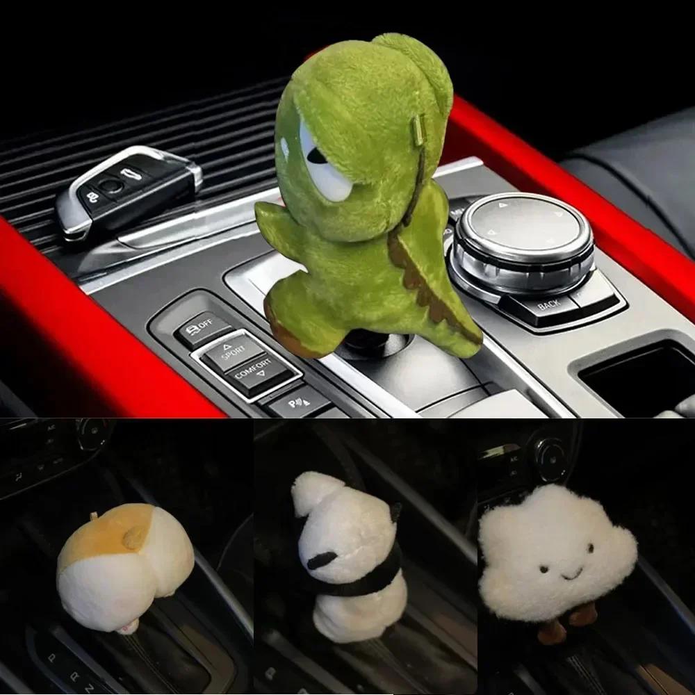 Car Handbrake Cover Gear Handle Cartoon Cute Universal Gear Protective Cover Car Decoration Set Deocrotive Accessries Ornaments