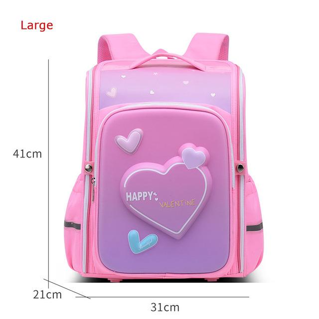 3D Cute Orthopedic School Bags For Girls Boys Cartoon Dinosaur Backpacks Kids Book Big Capacity Waterproof 1-6 Grade Schoolbag