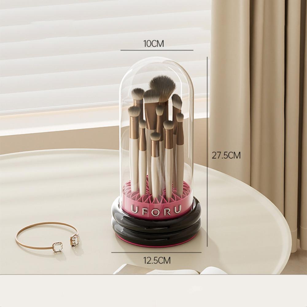 Dustproof Makeup Brush Cleaner Bowl 2-in-1 Cosmetic Brush Hang Drying Holder  Pen Holder