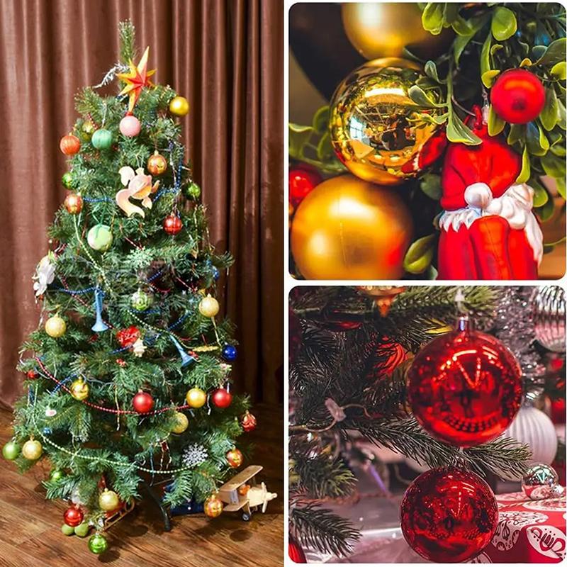 24Pcs/Box 3/4Cm Christmas Balls Set Christmas Tree Ornaments Christmas Hanging Pendants Christmas Tree Decor  Year Gifts