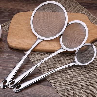 NEW Cooking Tool Small Knife Skimmer Oil Fryer Less Oil Spoon Oil Filter Frying In Stainless Steel H