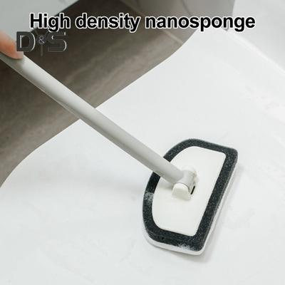 Spazzola per la Pulizia delle Pareti del Bagno con Testa Rotante a 180 Gradi Manico Lungo Multiuso Stucco Pavimento Piastrelle Vasca Doccia Scrubber con Setole Rigide