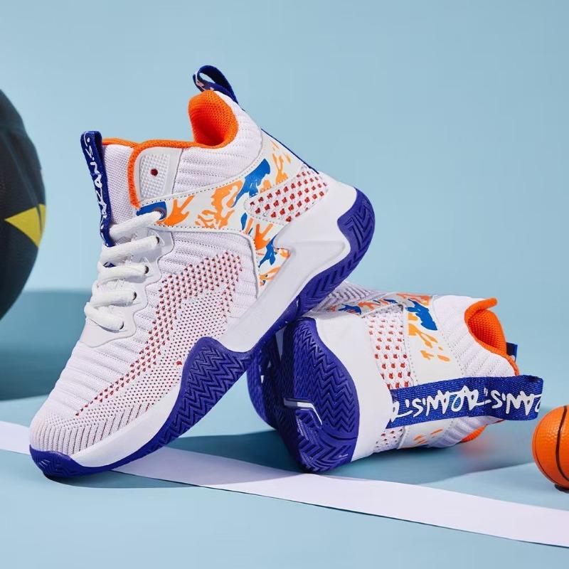 Klassenkamerad Frühling und Herbst Fliegengewebtes Mesh Atmungsaktiv und leicht Plattform Basketballschuhe Freizeitschuhe Outdoor High-Top Sportschuhe