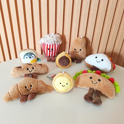 Süßer Neuer Cartoon Baguette Croissant Puppen-Taschenanhänger Plüschpuppen-Schlüsselanhänger Mädchenherz Geschenk