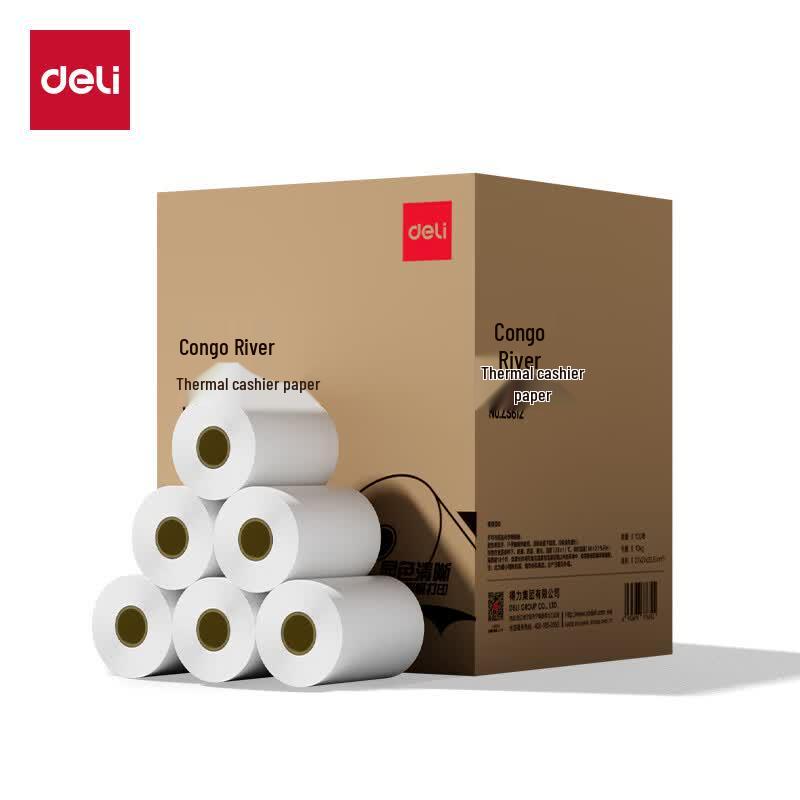 Deli ZS612 80x60mm Thermal Receipt Paper - 100 Rolls