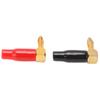 2Pcs U45 4mm Right Angle Banana Plug 90 Degree Banana Connectors Accessory Red Black