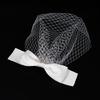 Pillbox Veil Fascinator Hat Tea Party Headwear Veil for Women Lady Black/White