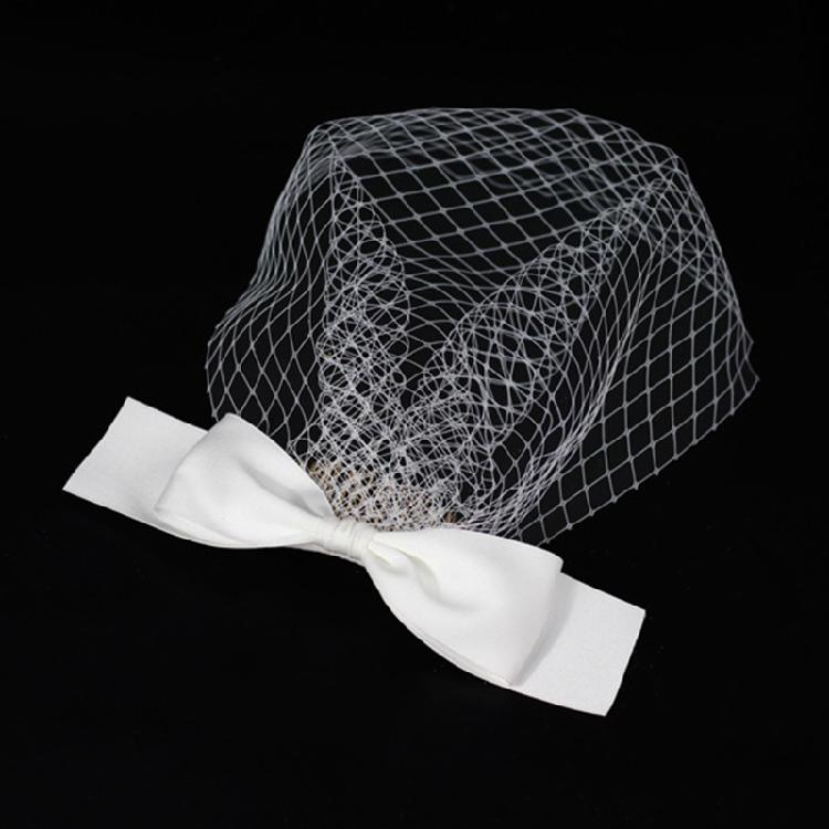 Pillbox Veil Fascinator Hat Tea Party Headwear Veil for Women Lady Black/White