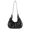 Women's Shoulder Bags with Internal Compartments Monochromatic Zippered PU Bags Stitching Line  New Fashion