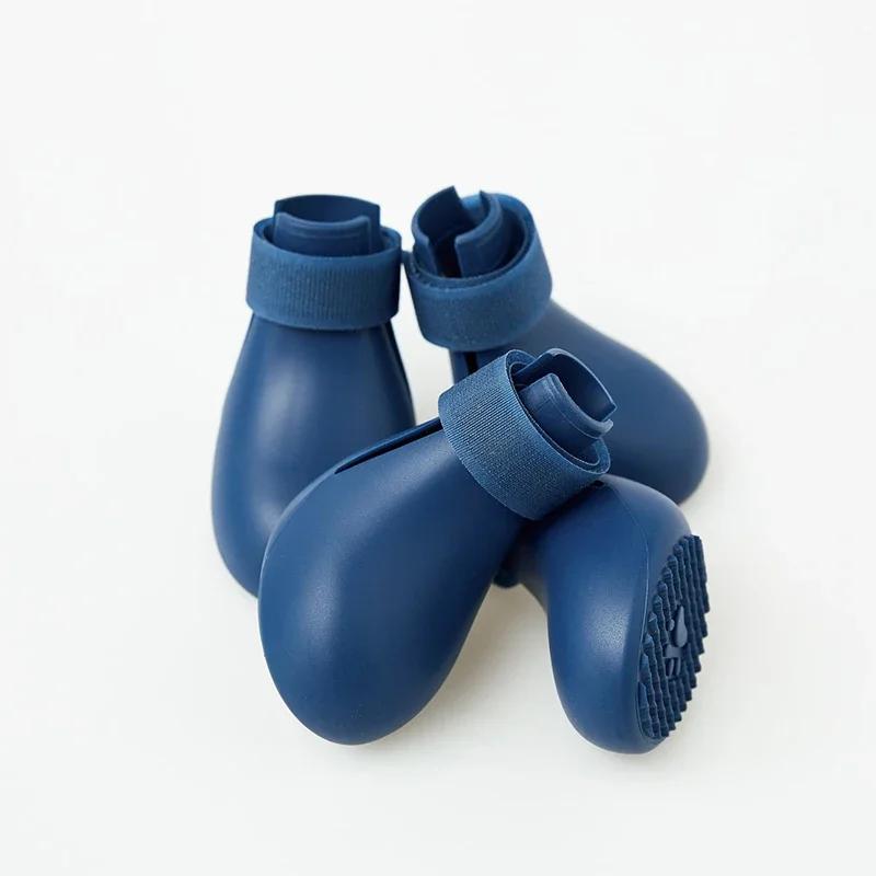 4Pcs Waterproof Pet Cat Rainshoes Anti-slip Silicone Pet Dog Rain Boots Outdoor Rubber Boot For Small Medium Large Dogs Cats