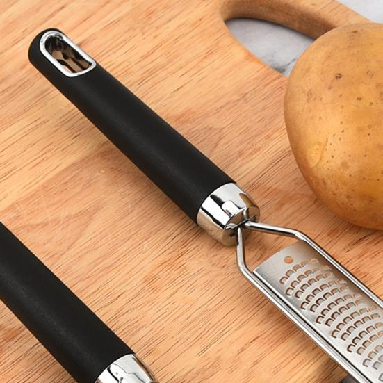 Citronskalsskalare med Ergonomiskt Halkfritt Handtag Rostfritt Stålblad Kraftig Citrusrivare Vitlök Ost Ingefära Muskot Rivverktyg