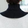 1Pc Solid Color Fashion Knitted Windproof Women Detachable Fake Collar Warmer Neck Turtleneck