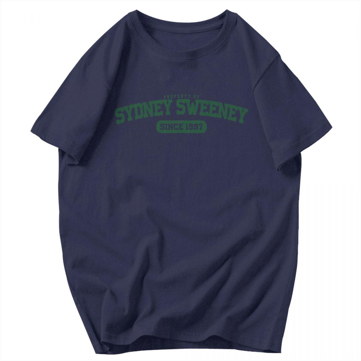 

Men T Shirt Property Of Sydney Sweeney Idea Y2K Graphic Tees Unisex Clothes T Shirts 4XL