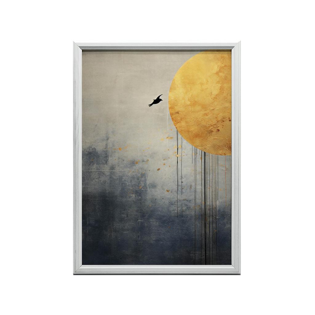 Abstract World of the Raven Abstract World of the Raven, 40X50 Cm, Gold Aluminum Frame, 230 Gsm Matte Paper