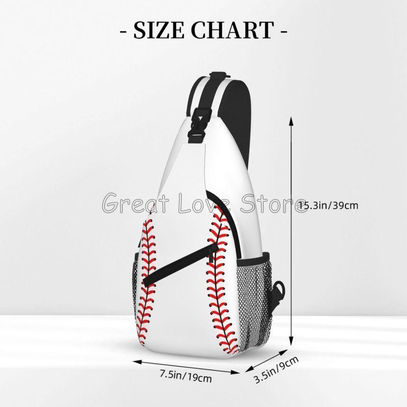 Baseball Sling Chest Bag for Women Men Sport Baseball Crossbody Backpack Unisex Travel Shoulder Bags Portable Waterproof Daypack