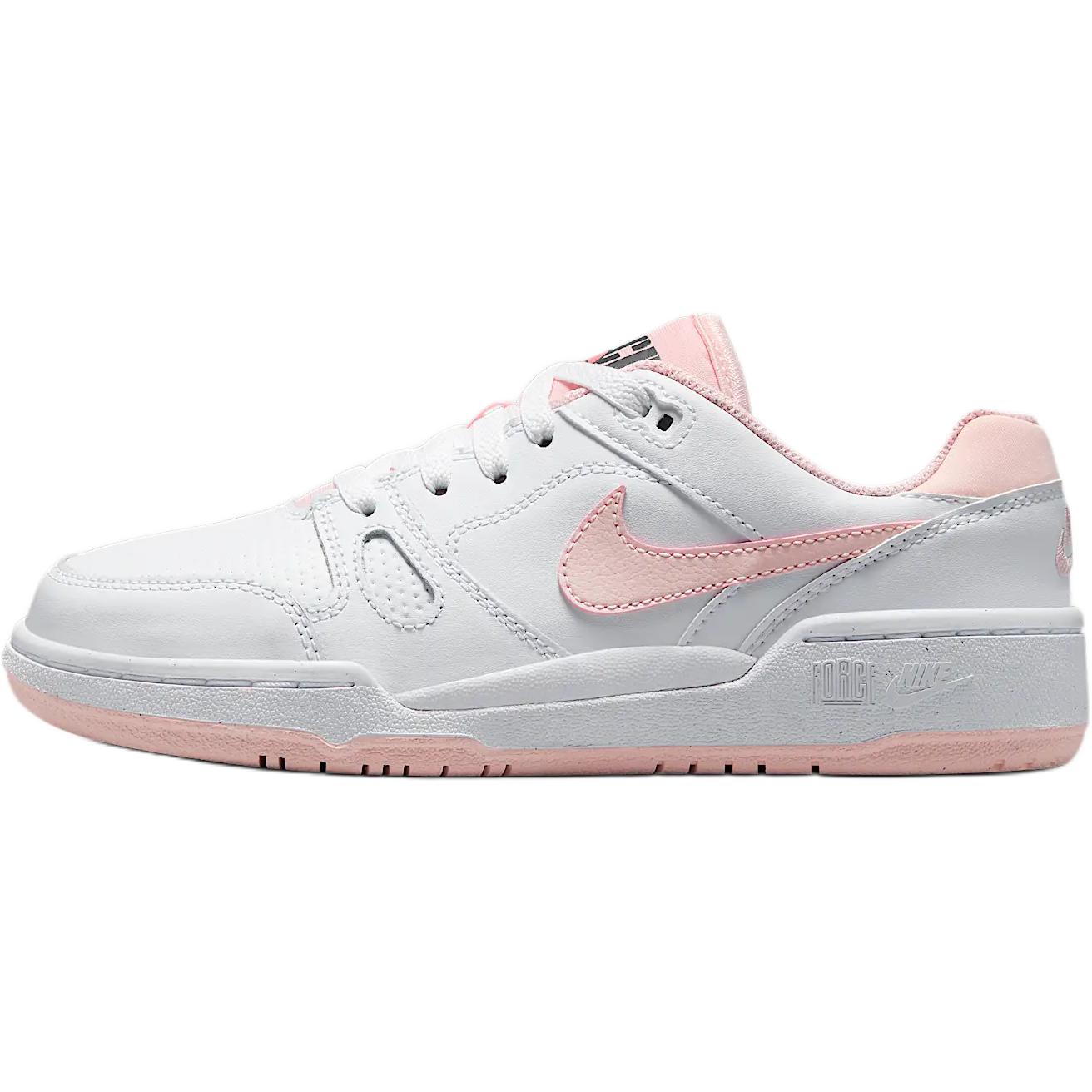 

New Nike Full Force Cushioning Wear-Resistant Low-Top Kids Skateboarding Shoes White Pink Teenagers FV5929-107 36