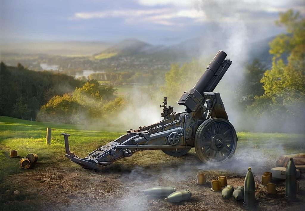 FTF 1/72 German 15cm sIG.33 Heavy Infantry Gun Plastic Model Kit PF72083 (Cannon)