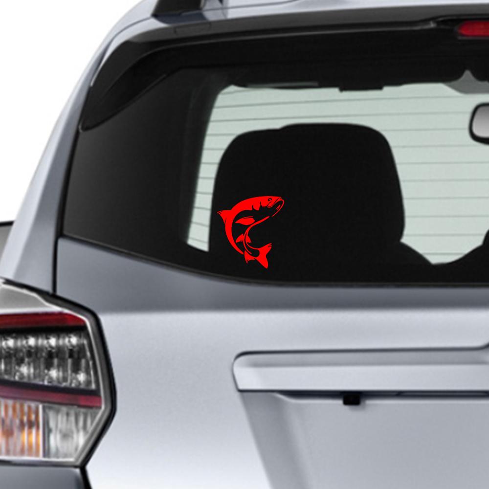 1PC Sturgeon Car Stickers Fishing Box Suitcase Refrigerator Wall Stickers Laptop Toilet Stickers