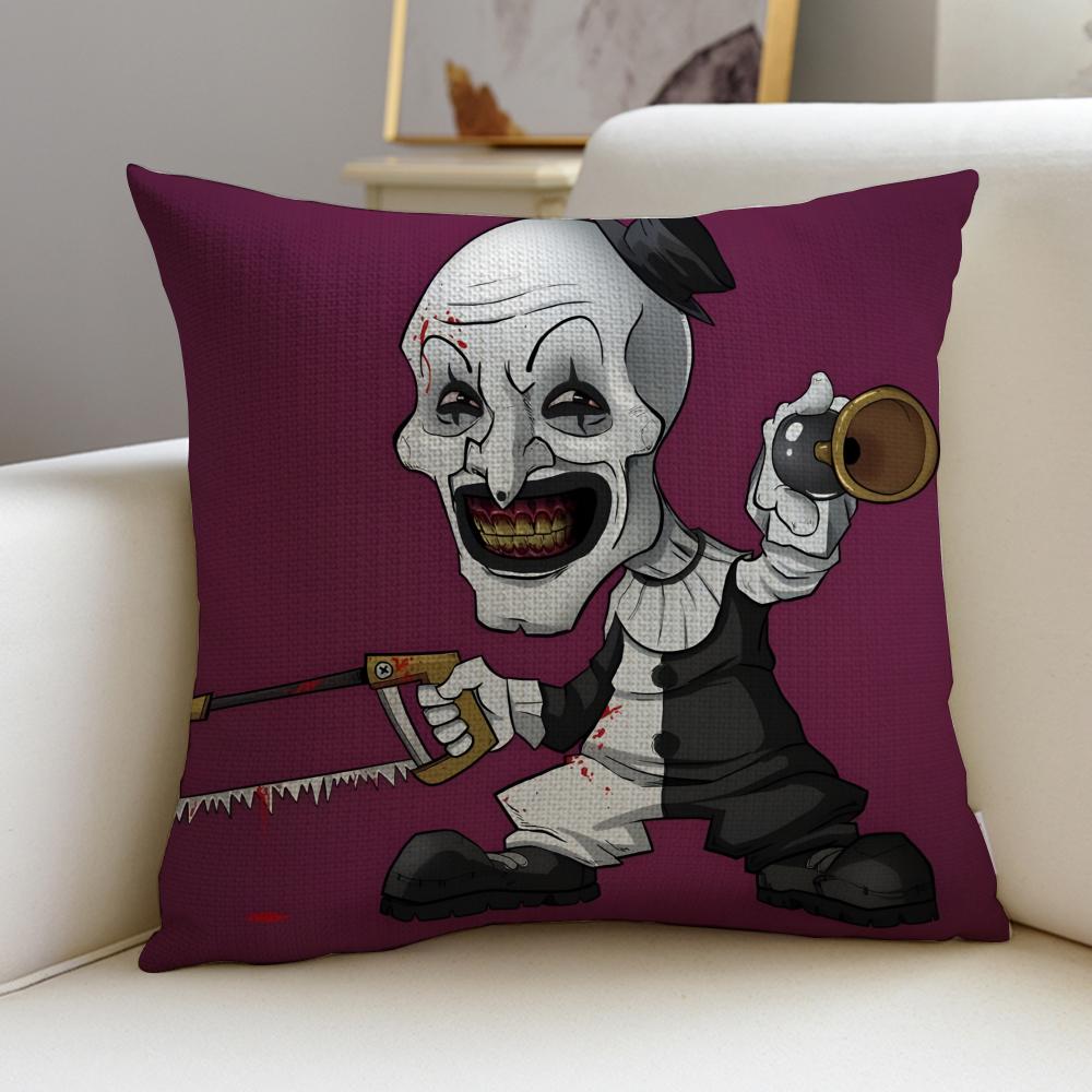 Horrifying TTerrifierS Cushion Cover Breathable and skinfriendly linen pillowcase square removable and washable cushion